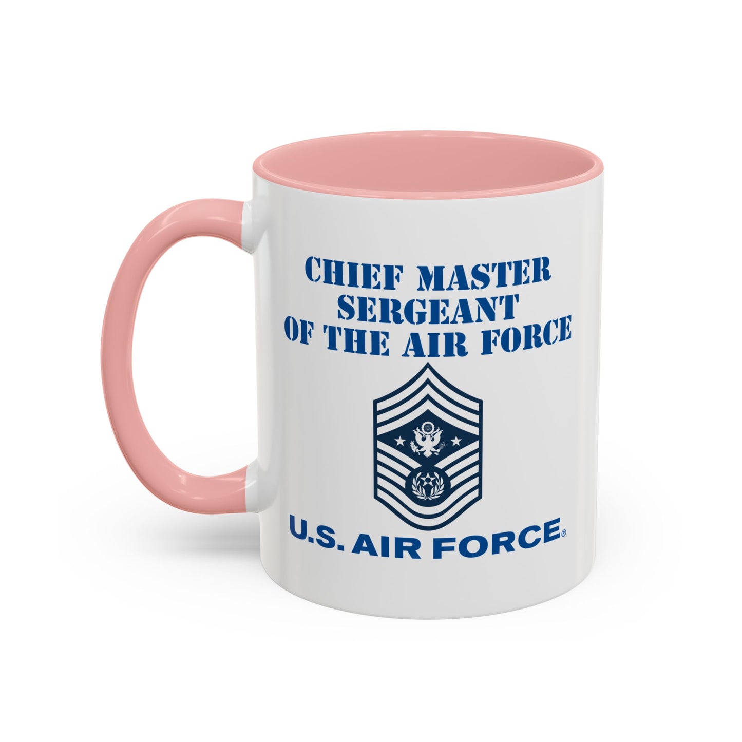 Accent Coffee Mug (11oz & 15oz) - USAF - Chief Master Sergeant of the Air Force (E9d) - US Air Force w Text X 300