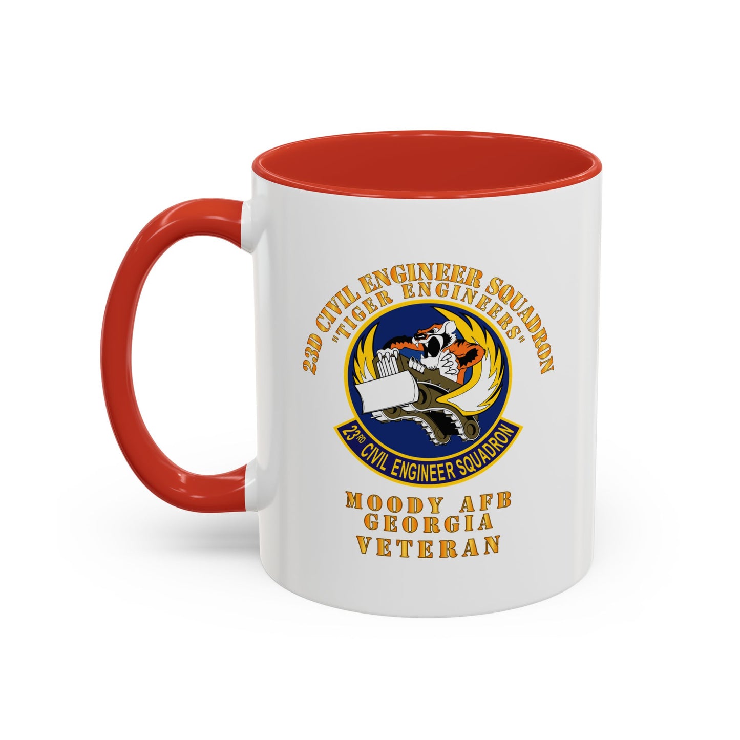 Accent Coffee Mug (11oz & 15oz) - USAF - 23d Civil Engineer Squadron - Tiger Engineers - Moody AFB, GA