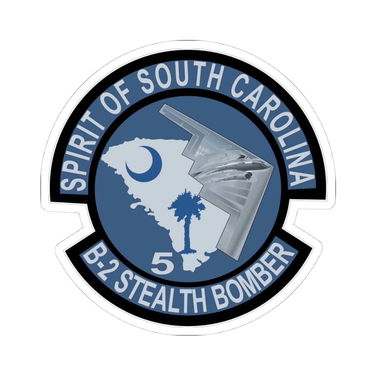 Kiss-Cut Stickers - USAF - B2 - Spirit of South Carolina Stealth Bomber wo Txt X 300