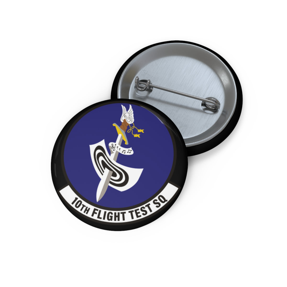 Custom Pin Button - USAF - 10th Flight Test Squadron wo txt
