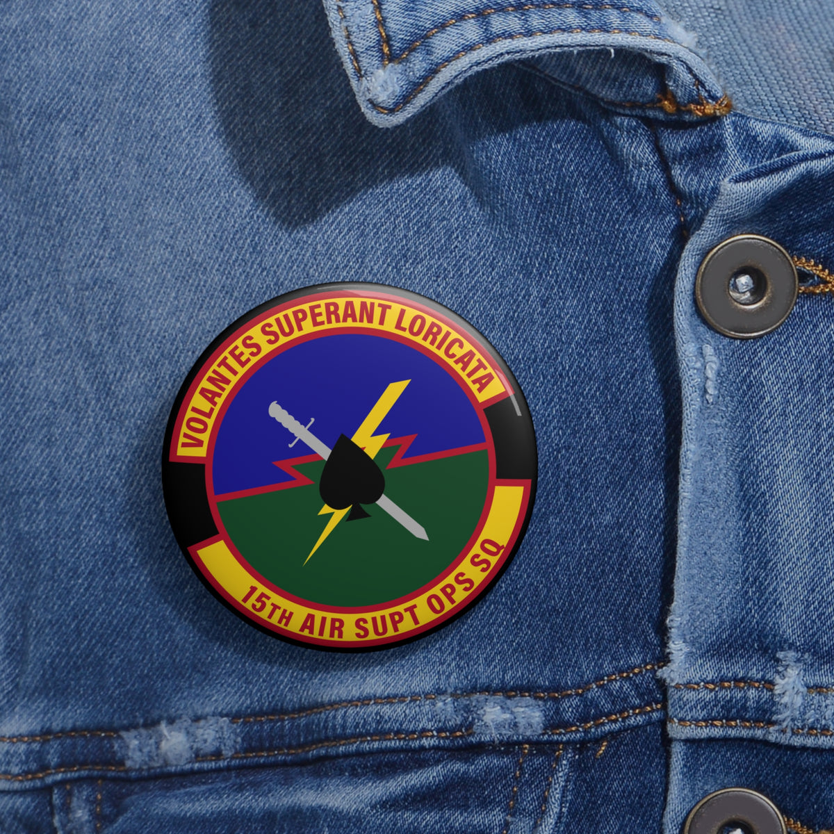 Custom Pin Button - USAF - 15th Air Support Operations Squadron wo txt