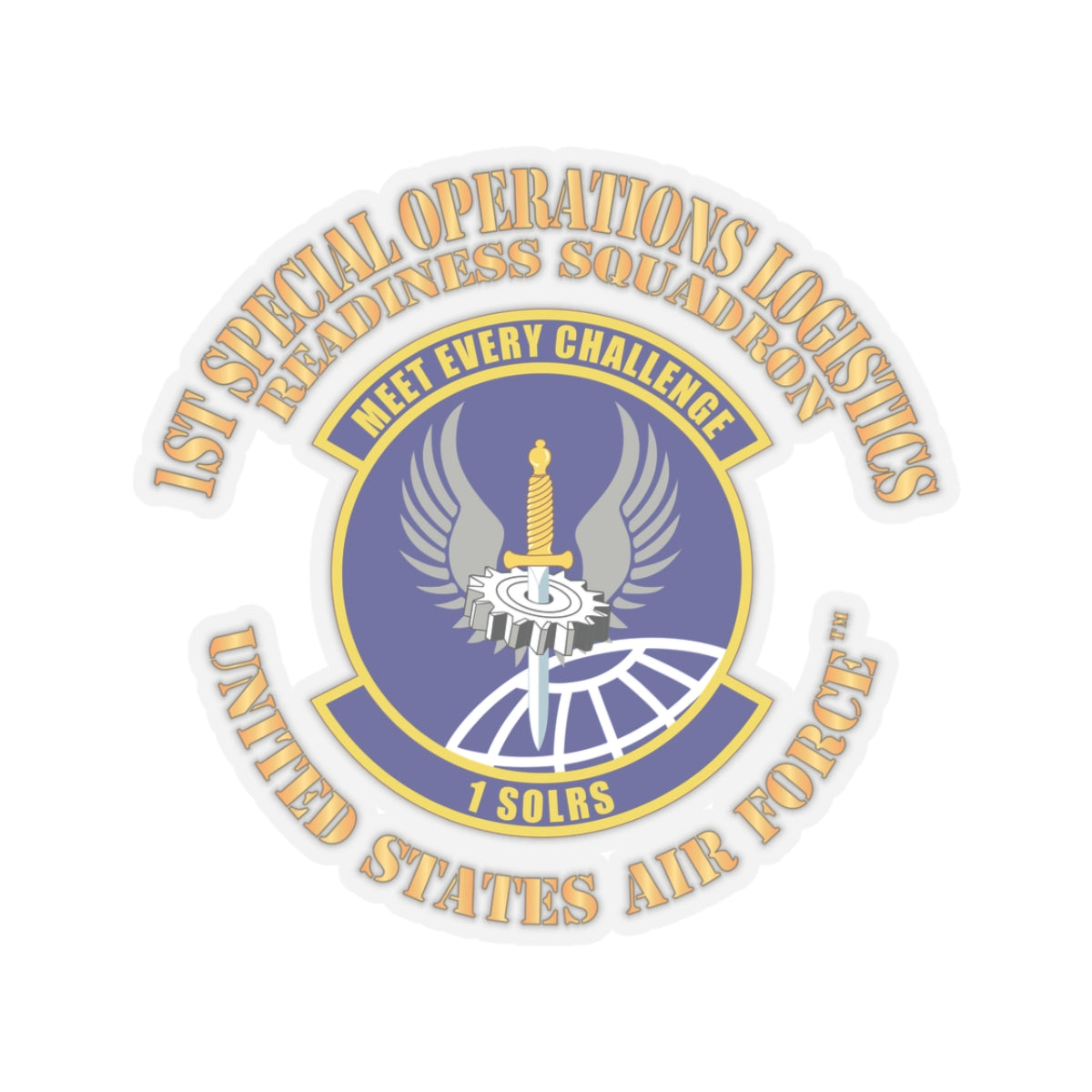 Kiss-Cut Stickers - USAF - 1st Special Operations Logistics Readiness Squadron X 300