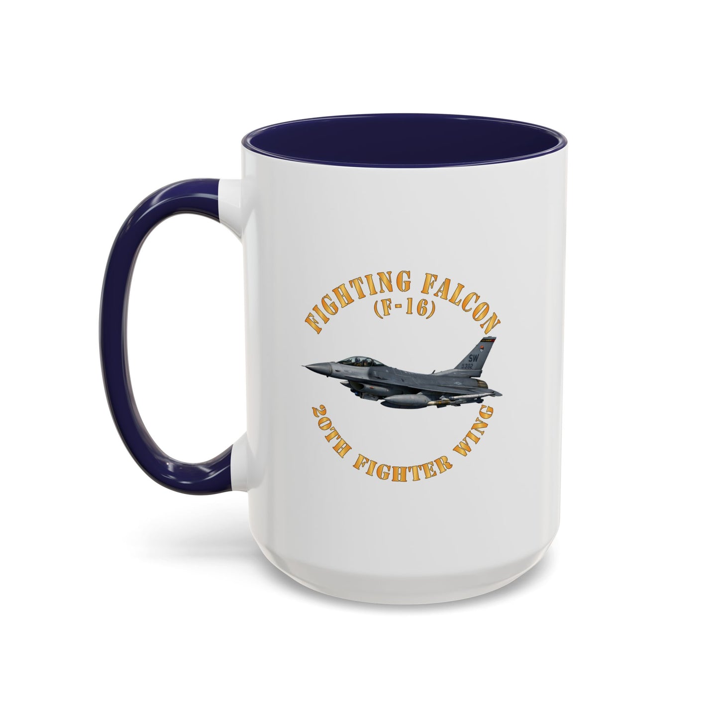Accent Coffee Mug (11oz & 15oz) - USAF - F-16 Fighting Falcon - 20th Fighter Wing X 300