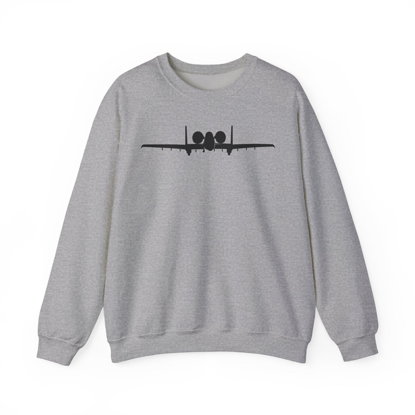 Crewneck Sweatshirt - Aircraft - USAF - A-10 Thunderbolt II - Front - Silhouette X 300