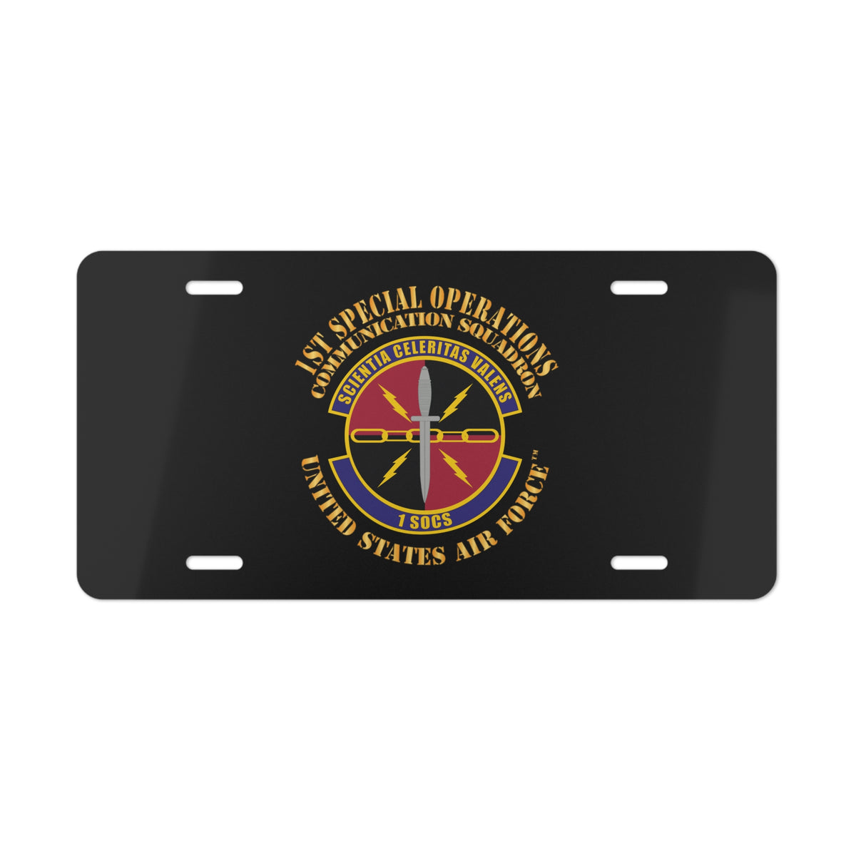 USAF 1st SOCS License Plate | Air Force Stickers Plus