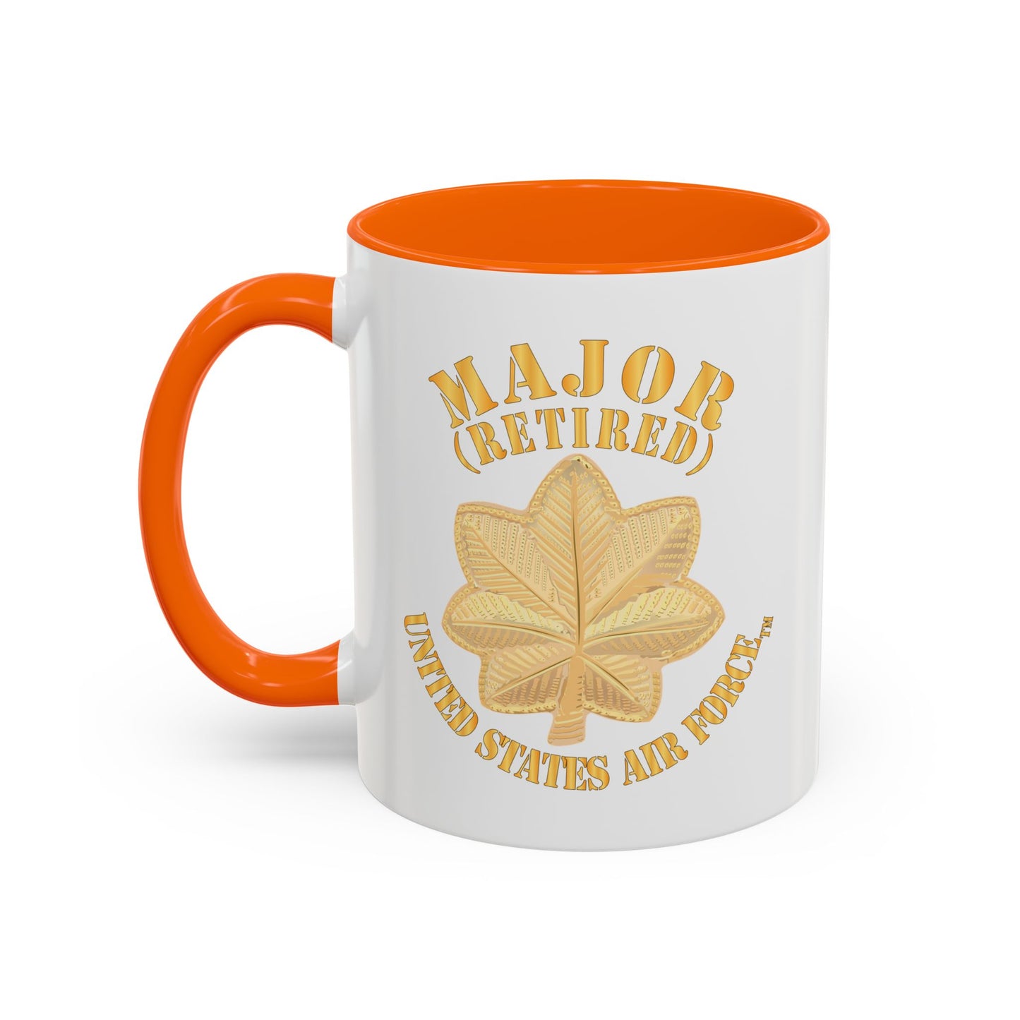 Accent Coffee Mug (11oz & 15oz) - USAF - Major - Retired X 300