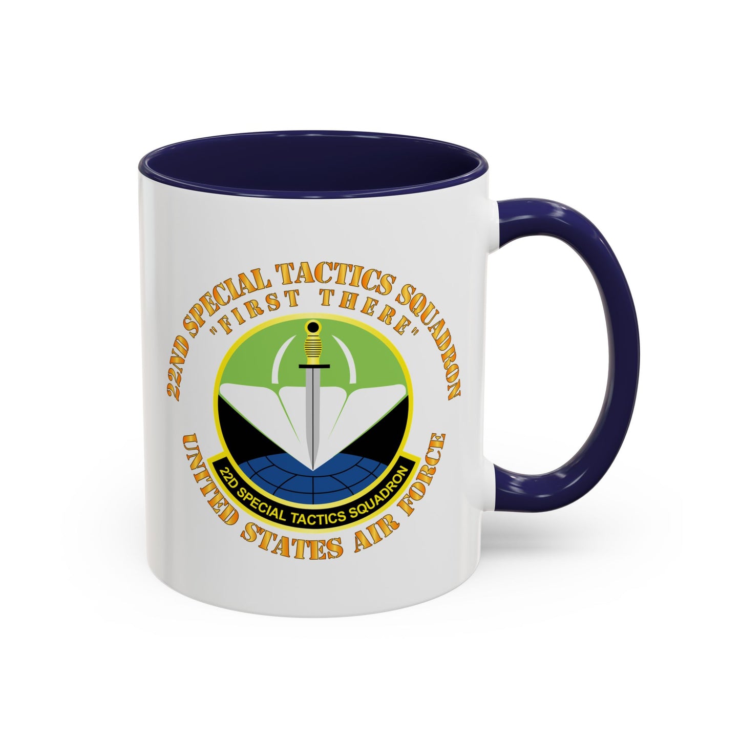 Accent Coffee Mug (11oz & 15oz) - USAF - 22nd Special Tactics Squadron - First There X 300