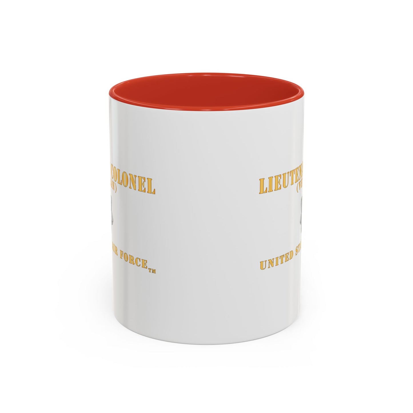 Accent Coffee Mug (11oz & 15oz) - USAF - Lieutenant Colonel - LTC - Veteran - Flat - TM X 300