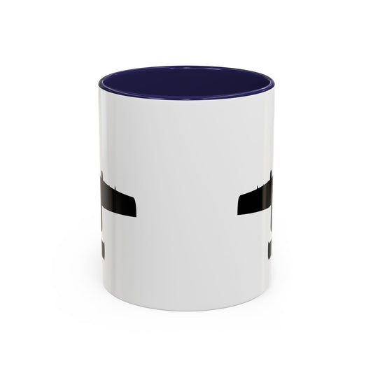 Accent Coffee Mug (11oz & 15oz) - Aircraft - USAF - A-10 Thunderbolt II - Top - Silhouette X 300