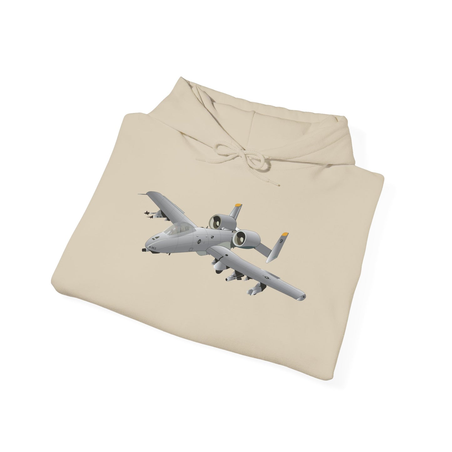 Unisex Heavy Blend Hooded Sweatshirt - Aircraft - A10 - Front - Top - Oblique X 300