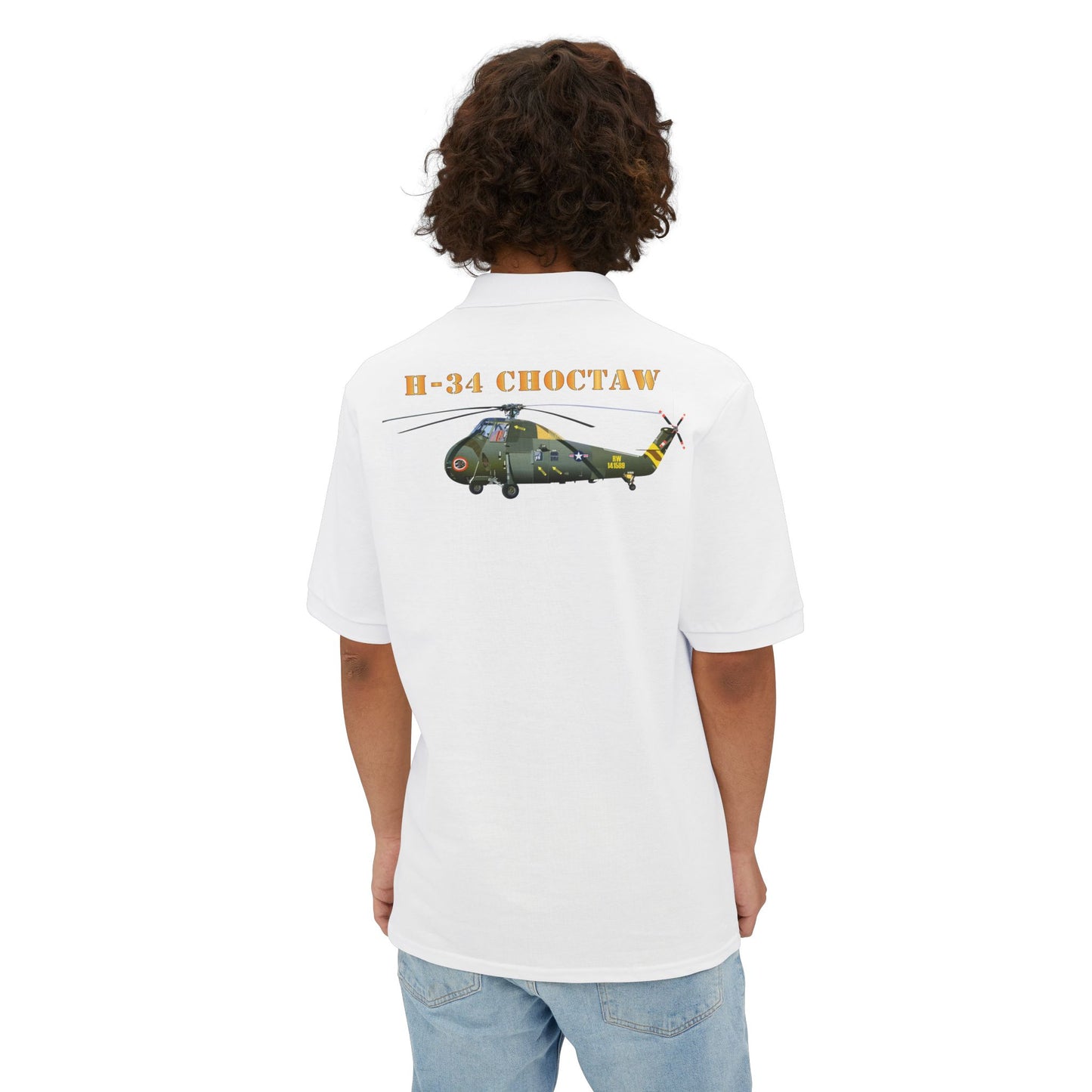 Men's Piqué Polo - H-34 Choctaw with Txt X 300