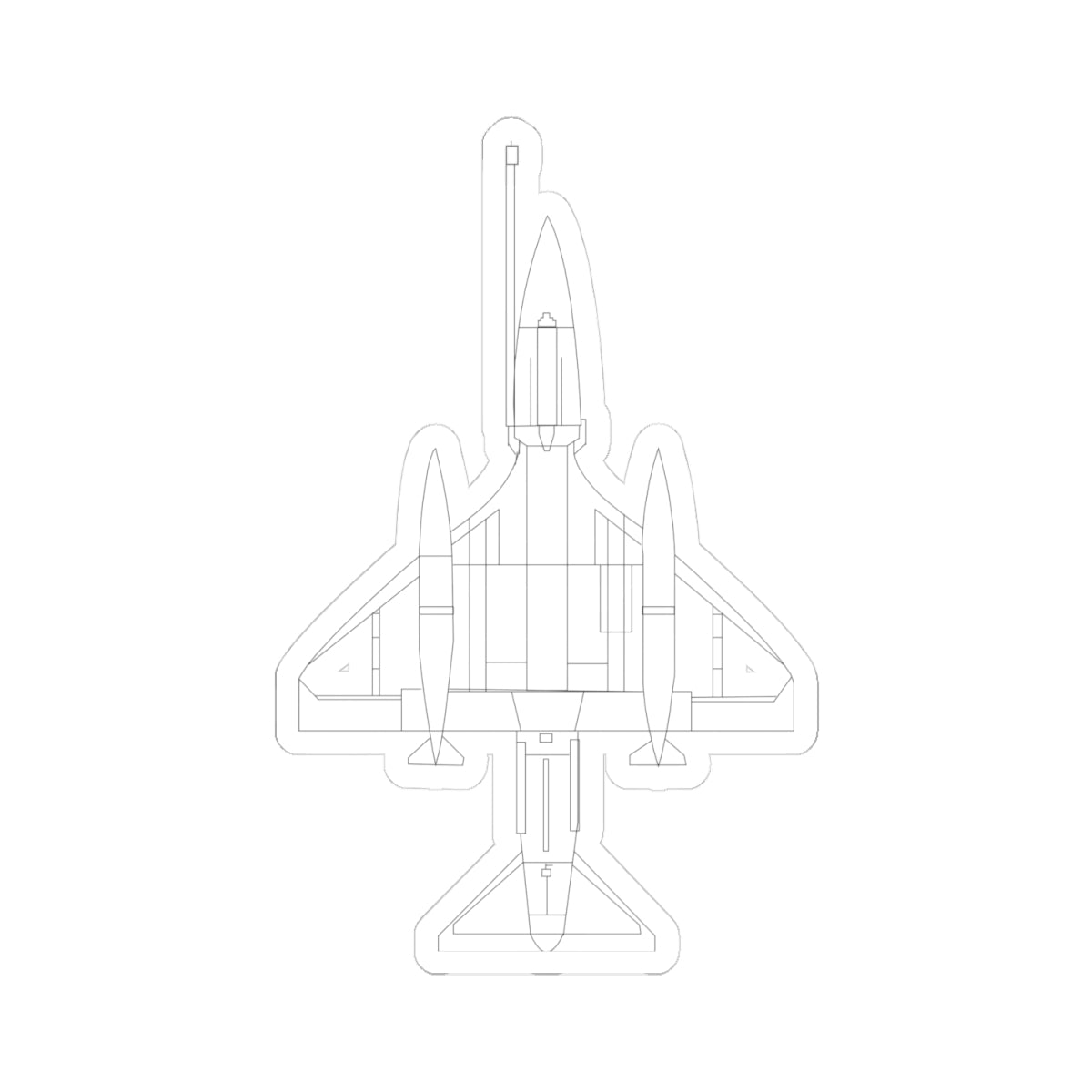 Kiss-Cut Stickers - Aircraft - A-4 SkyHawk - Top - LA X 300