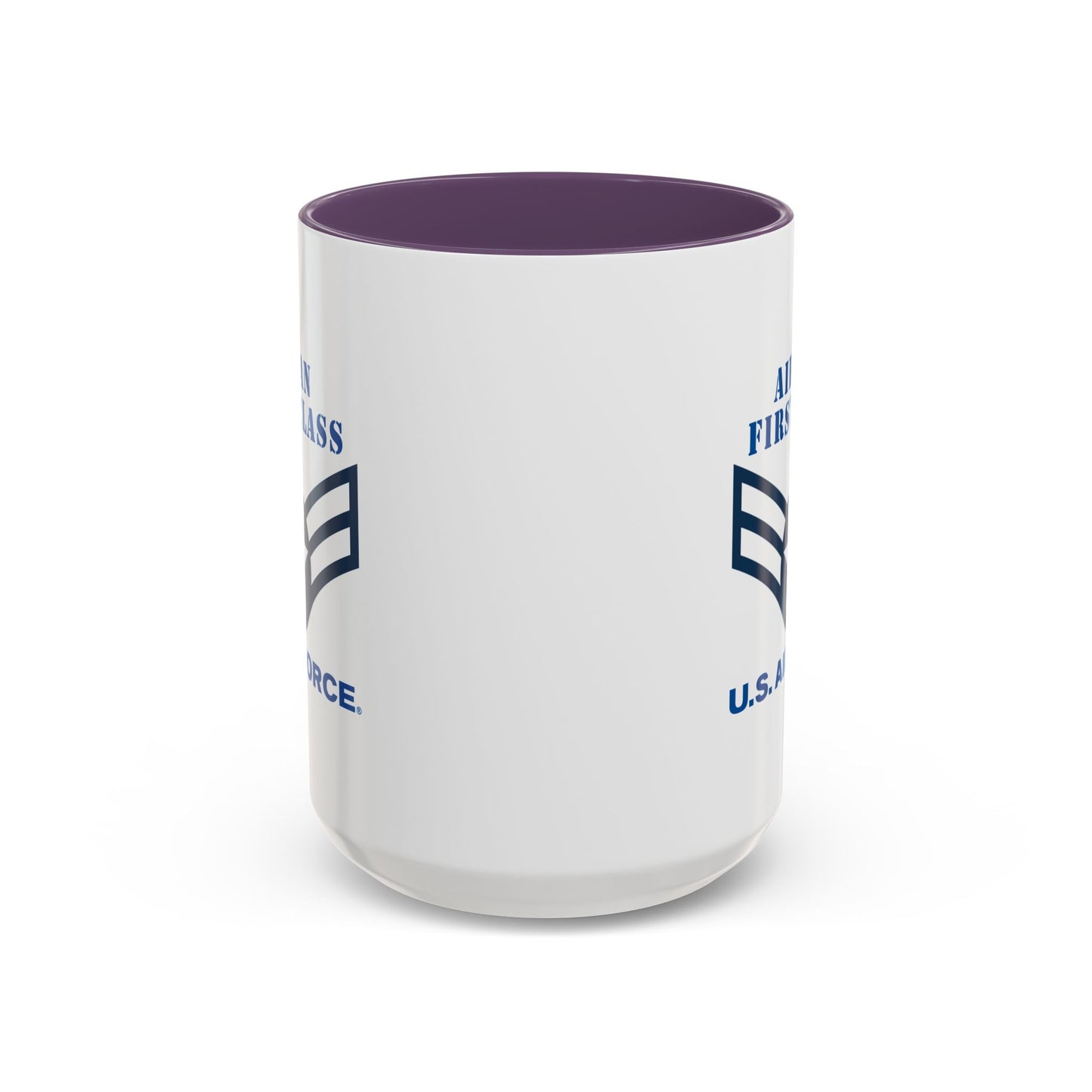 Accent Coffee Mug (11oz & 15oz) - USAF - Airman - First Class (E3) - 2020 - US Air Force w Text X 300