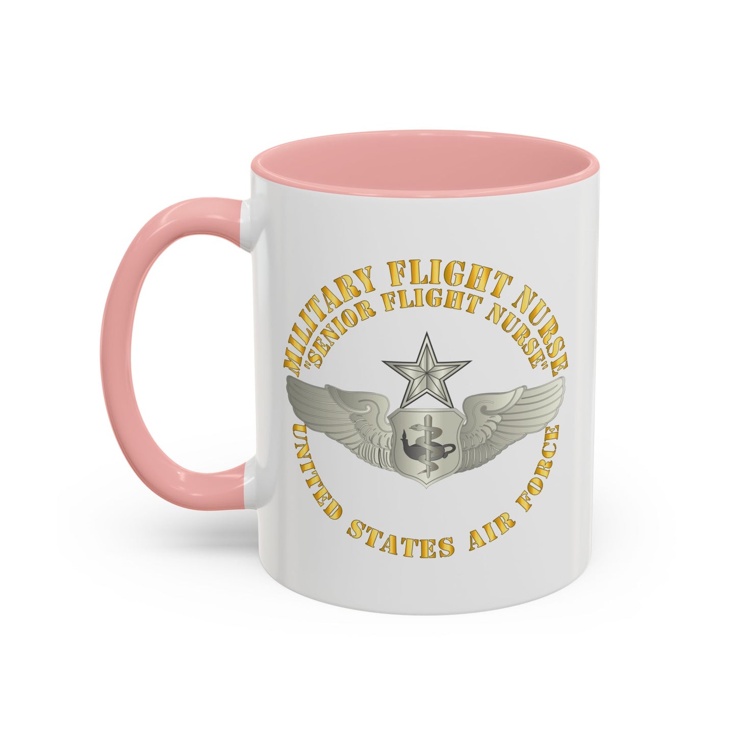 Accent Coffee Mug (11oz & 15oz) - USAF - Military Flight Nurse - Flight Nurse - Senior