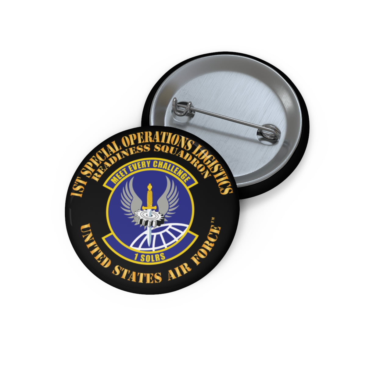 Custom Pin Button - USAF - 1st Special Operations Logistics Readiness Squadron X 300