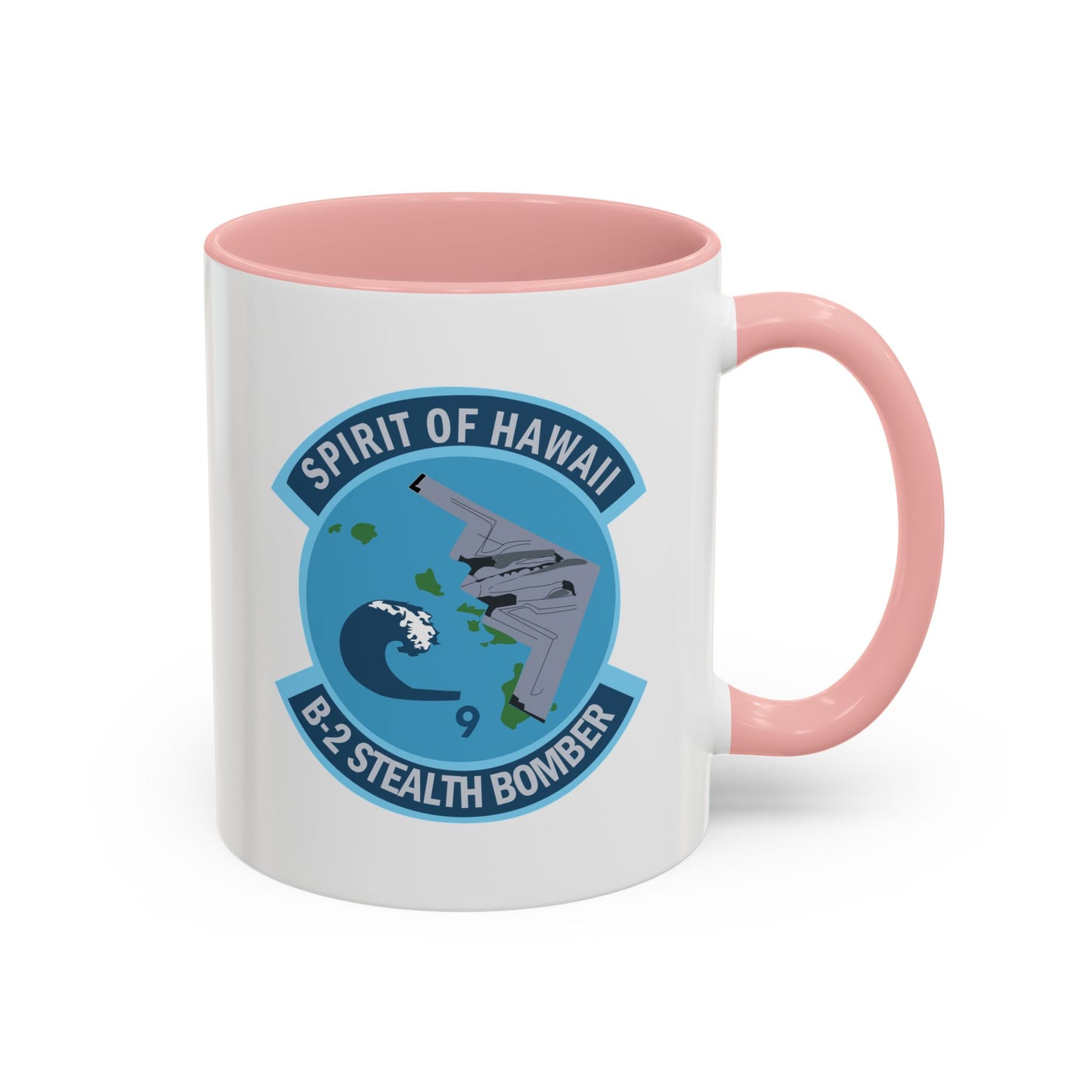 Accent Coffee Mug (11oz & 15oz) - USAF - B2 - Spirit of Hawaii - Stealth Bomber wo txt X 300