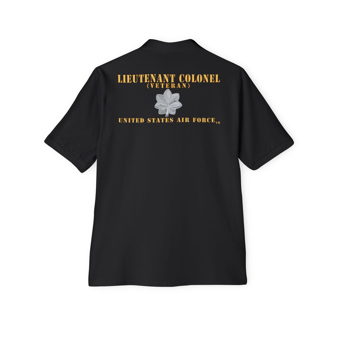 Men's Piqué Polo - USAF - Lieutenant Colonel - LTC - Veteran - Flat - TM X 300