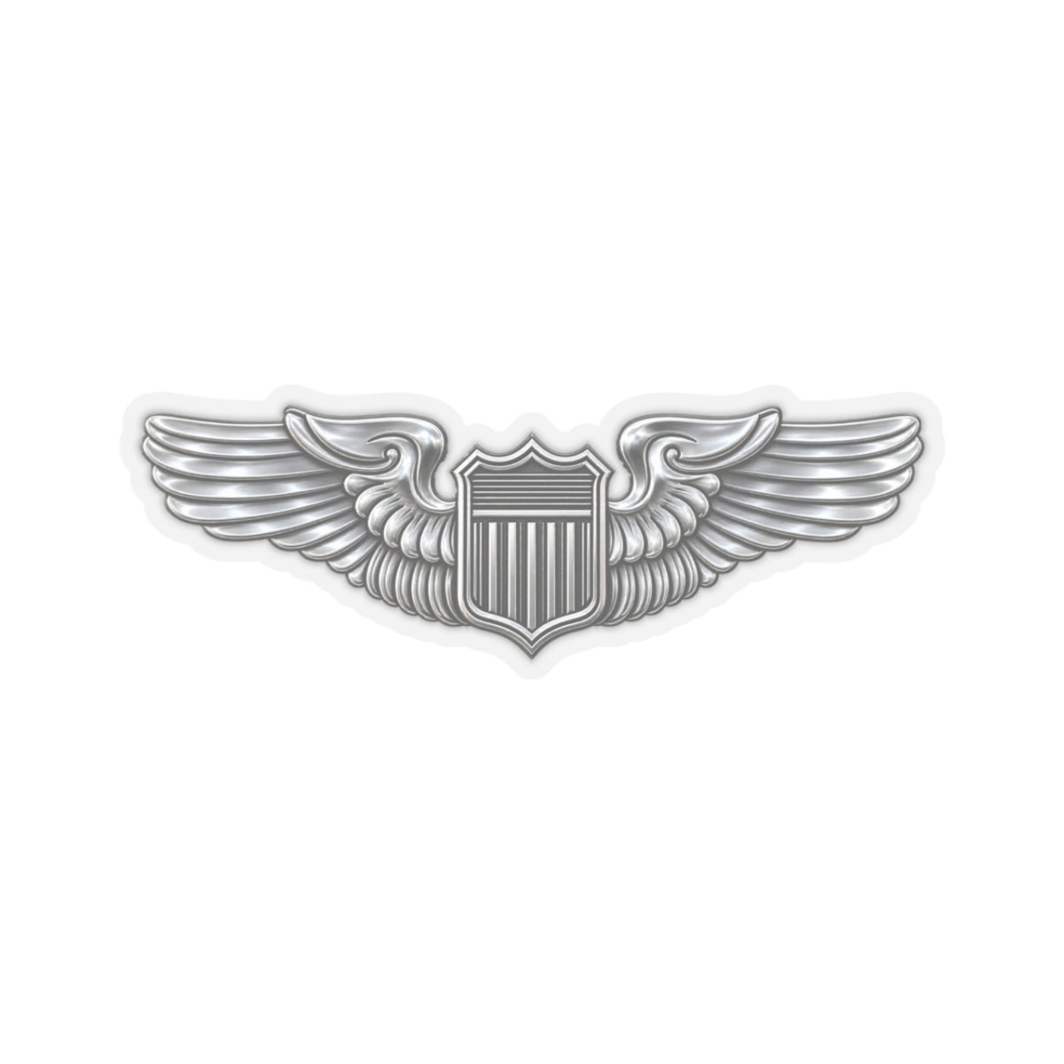 Kiss-Cut Stickers - USAF - Basic Pilot Badge wo Txt - 3D - Enhanced