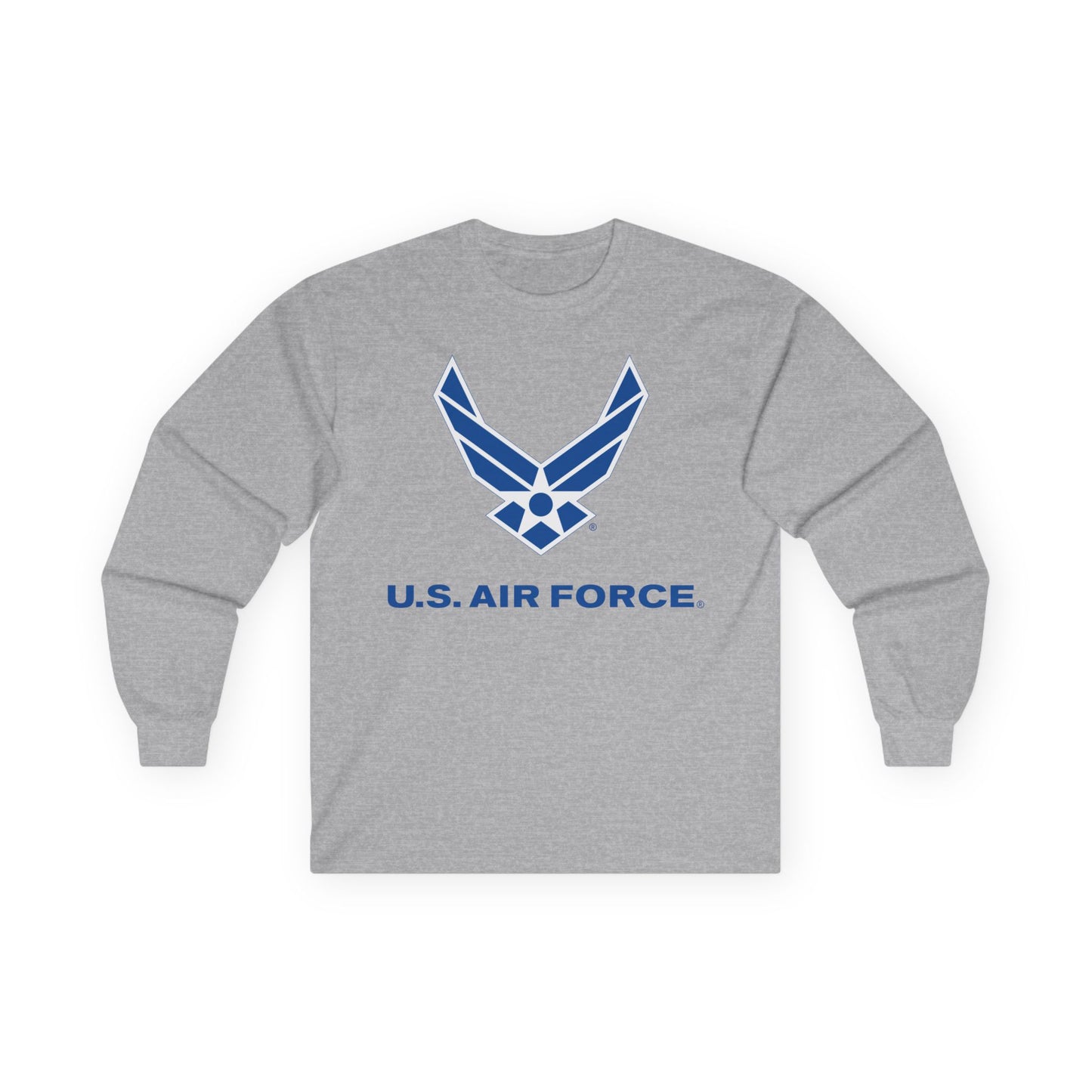 Unisex Ultra Cotton Long Sleeve Tee - USAF Logo, TM Txt - U S Air Force X 300