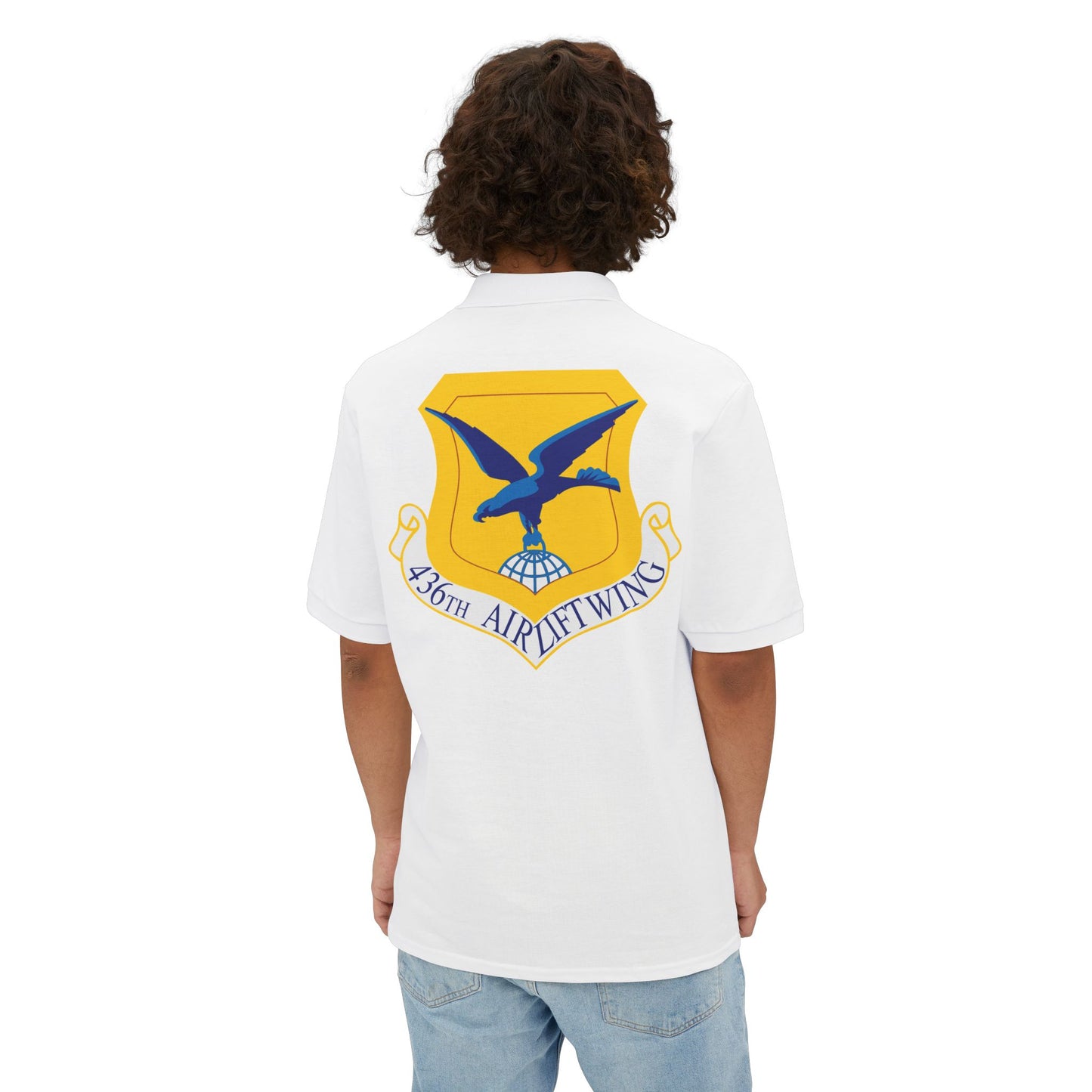 Men's Piqué Polo - USAF - 436th Airlift Wing wo Txt X 300