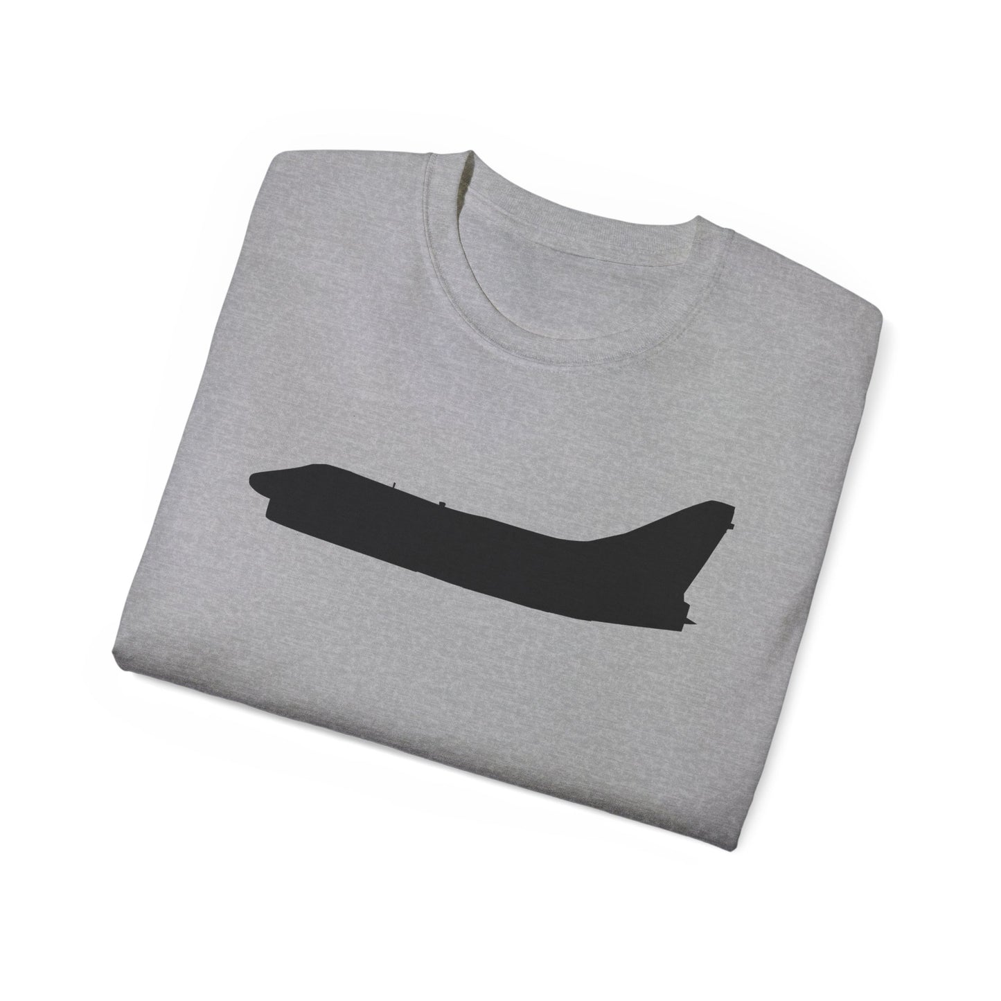 Unisex Ultra Cotton Tee - Aircraft - Navy - A-7B Corsair II - Side - Silhouette X 300