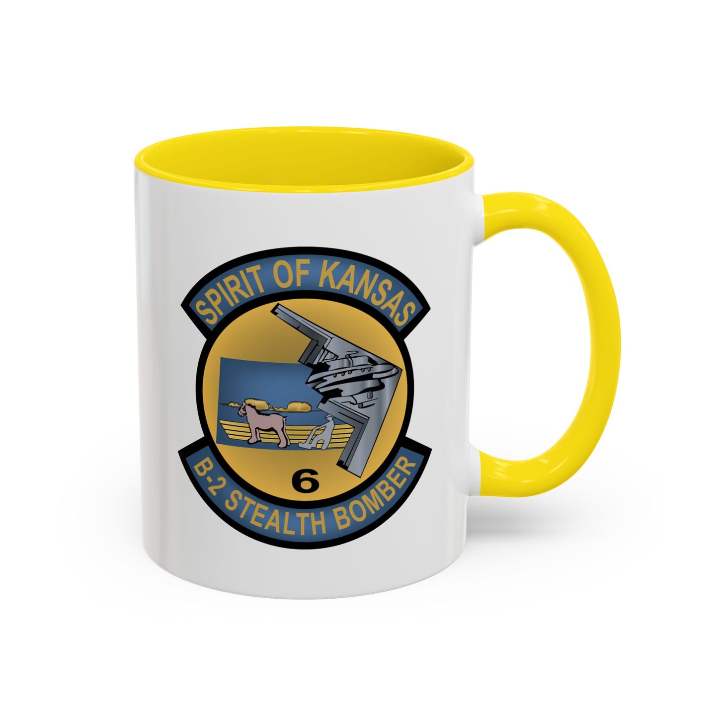 Accent Coffee Mug (11oz & 15oz) - USAF - B2 - Spirit of Kansas - Stealth Bomber wo txt X 300