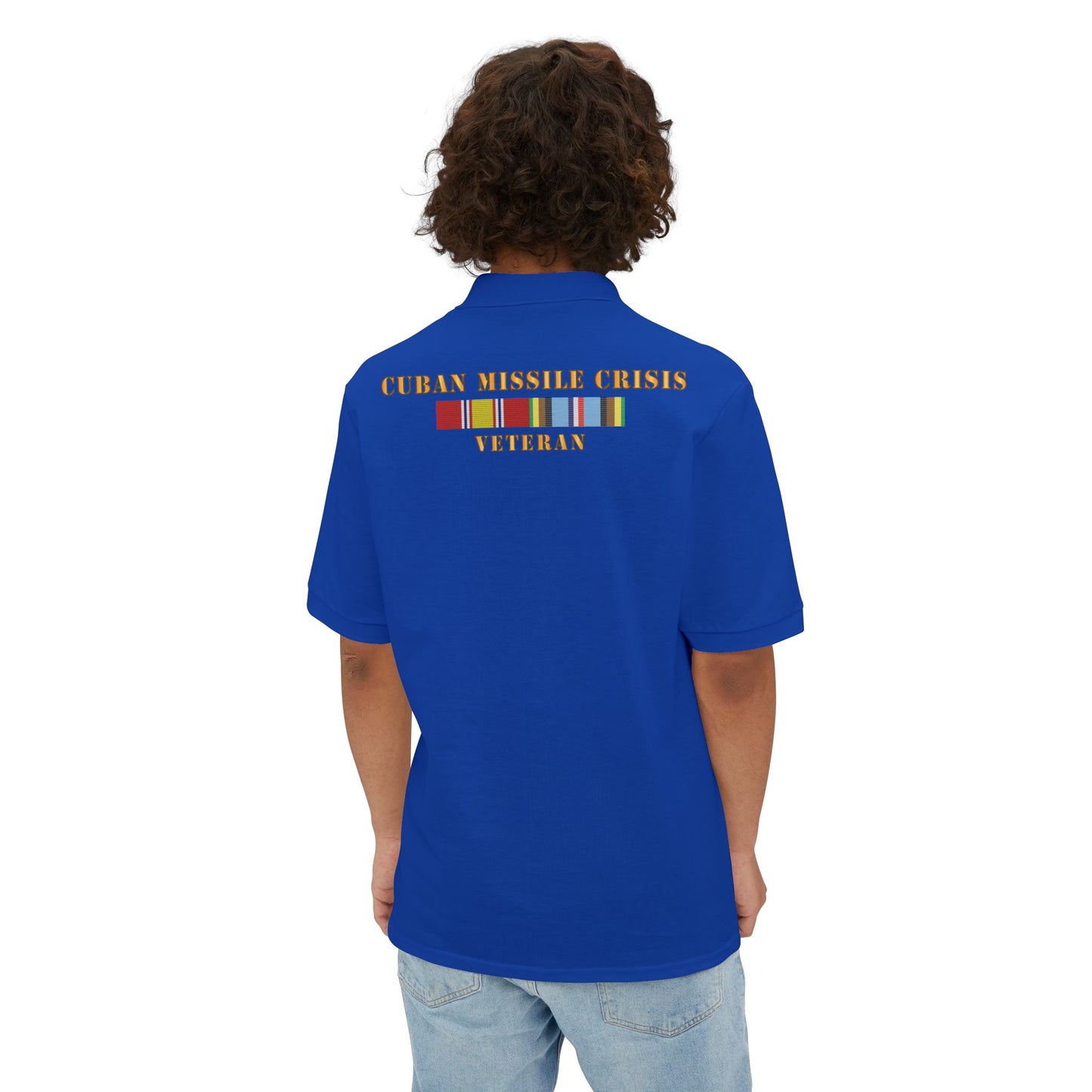 Men's Piqué Polo - USAF - Cuban Missile Crisis w AFEM COLD SVC X 300