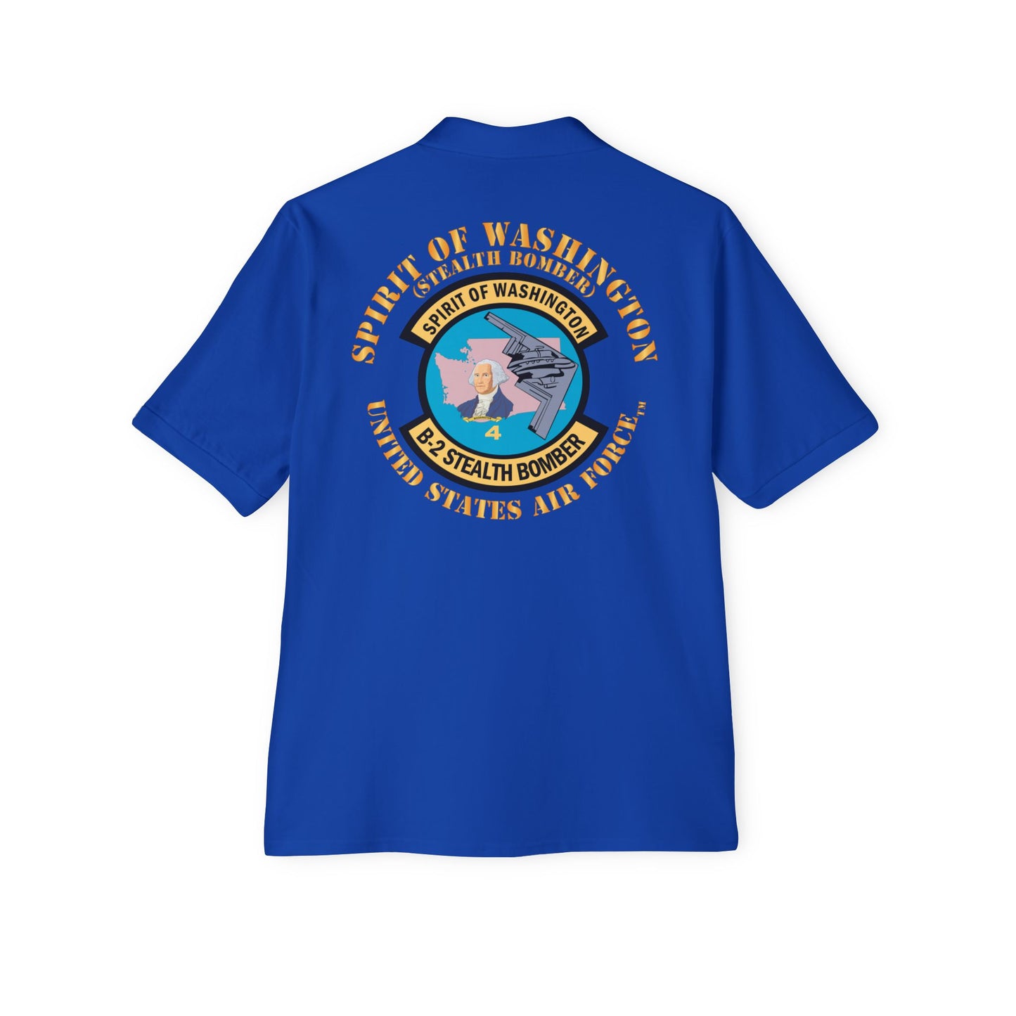 Men's Piqué Polo - USAF - B2 - Spirit of Washington - Stealth Bomber X 300