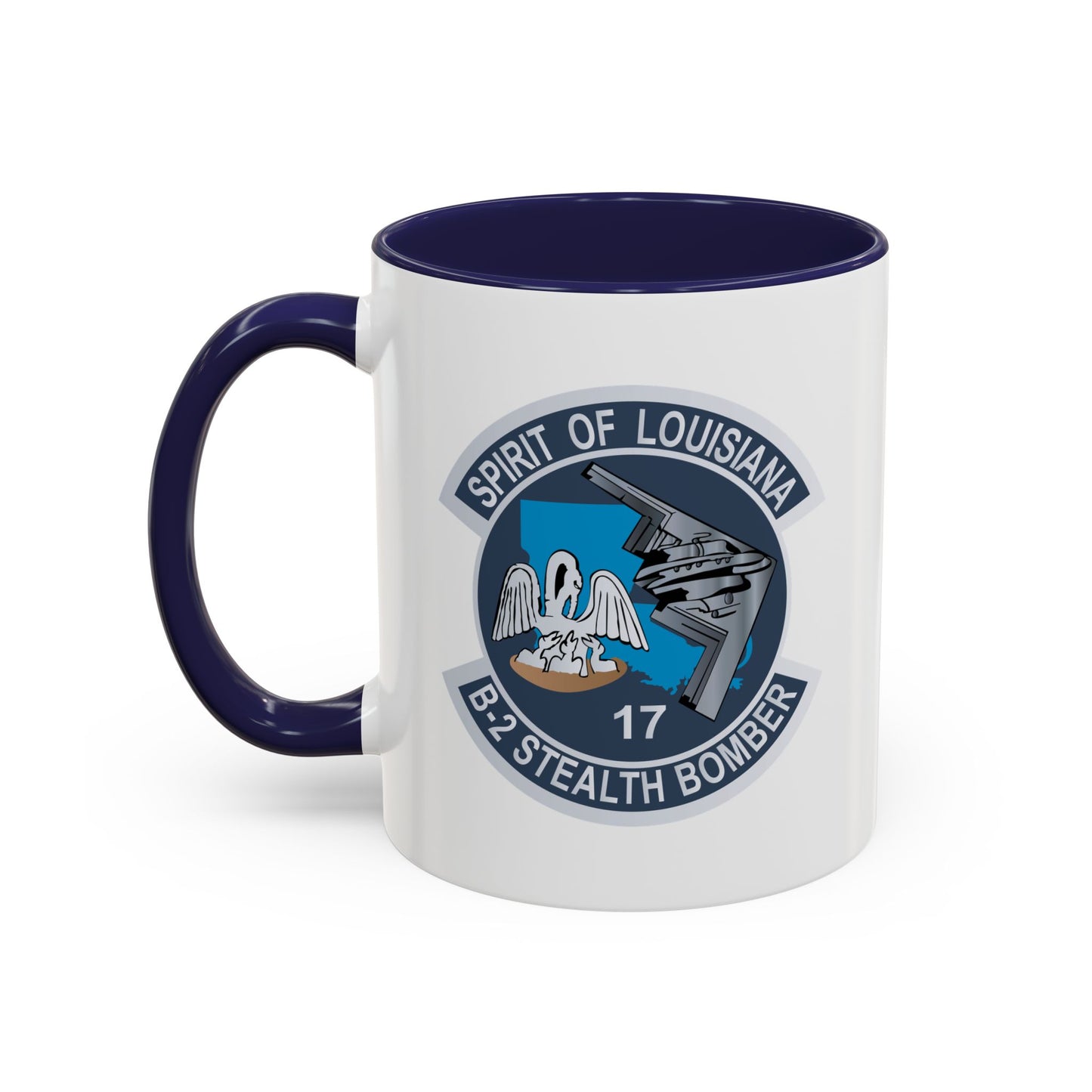 Accent Coffee Mug (11oz & 15oz) - USAF - B2 - Spirit of Louisiana - Stealth Bomber wo txt X 300