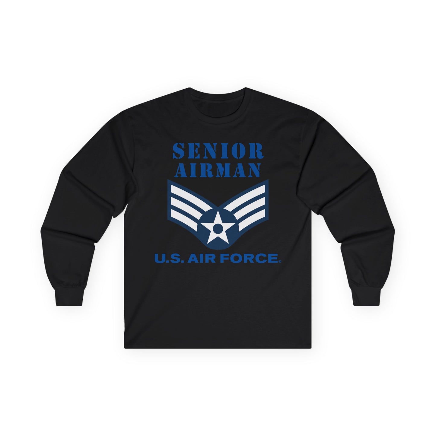 Unisex Ultra Cotton Long Sleeve Tee - USAF - Senior Airman (E4) - 2020 - US Air Force w Text X 300