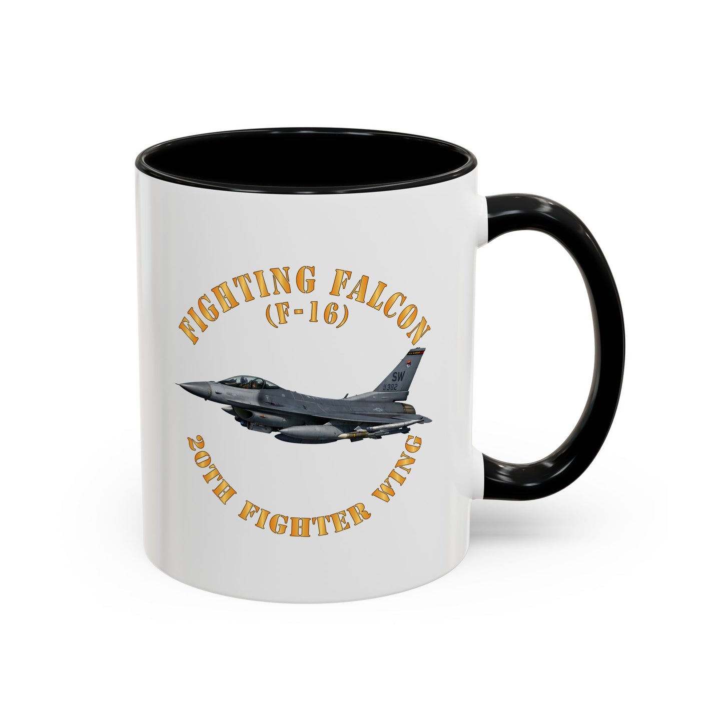 Accent Coffee Mug (11oz & 15oz) - USAF - F-16 Fighting Falcon - 20th Fighter Wing X 300