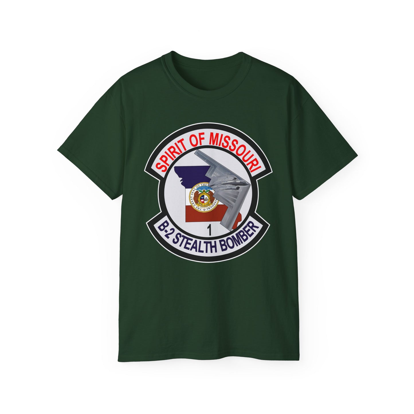 Unisex Ultra Cotton Tee - USAF - B2 - Spirit of Missouri - Stealth Bomber wo Txt