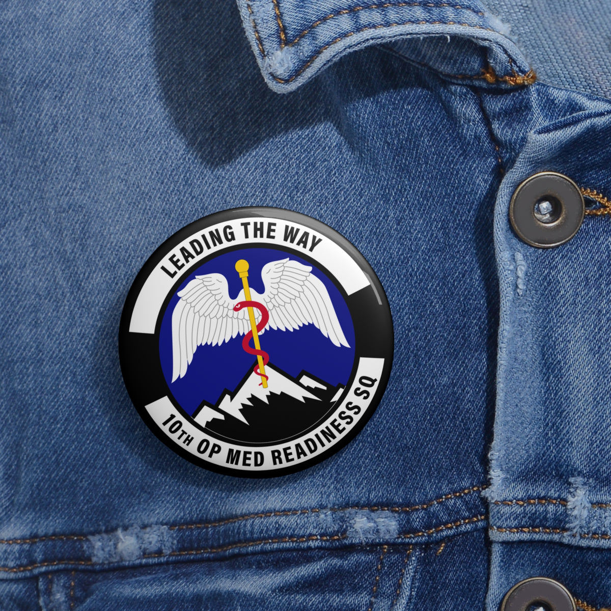 Custom Pin Button - USAF - 10th Operational Medical Readiness Sq wo txt