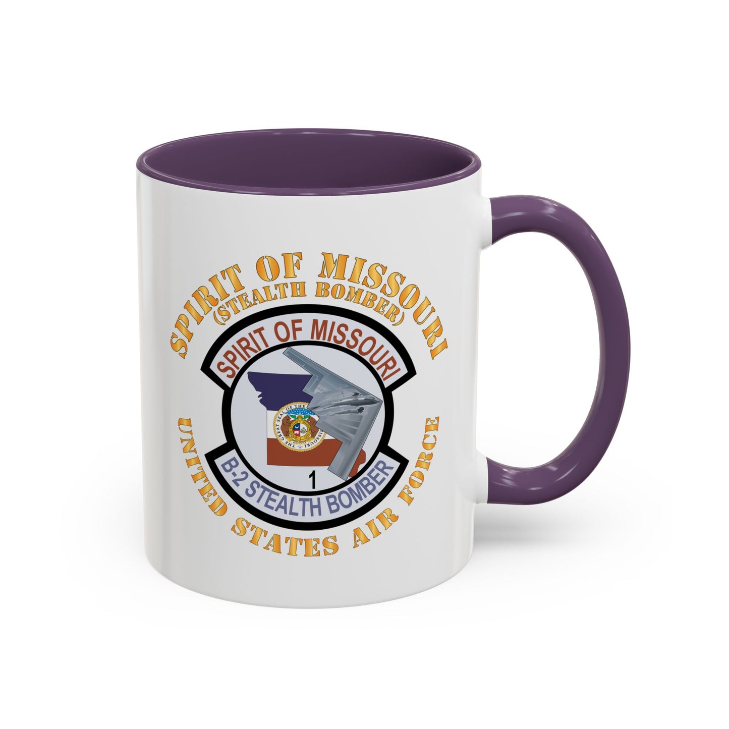 Accent Coffee Mug (11oz & 15oz) - USAF - B2 - Spirit of Missouri Stealth Bomber X 300