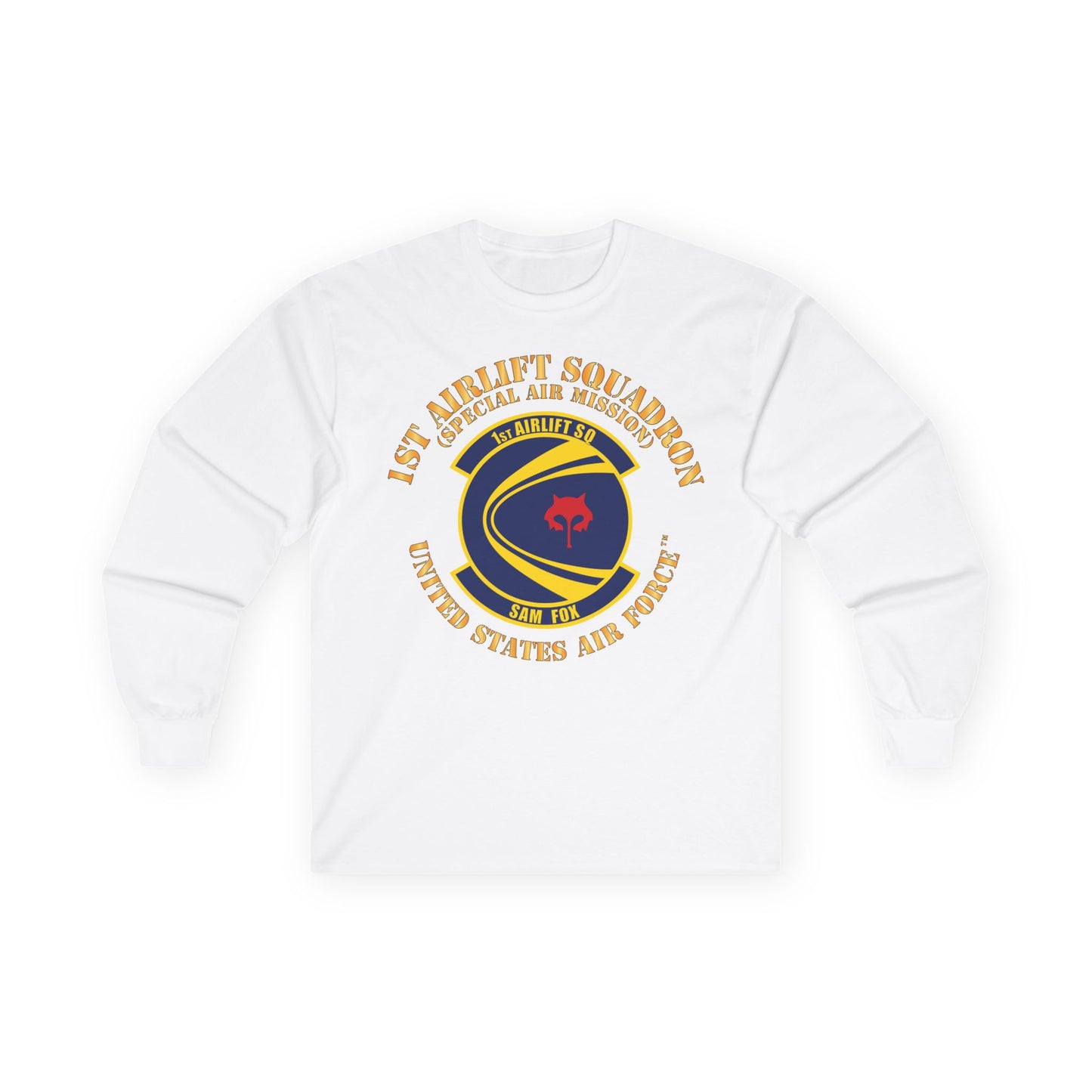 Unisex Ultra Cotton Long Sleeve Tee - USAF - 1st Airlift Squadron X 300
