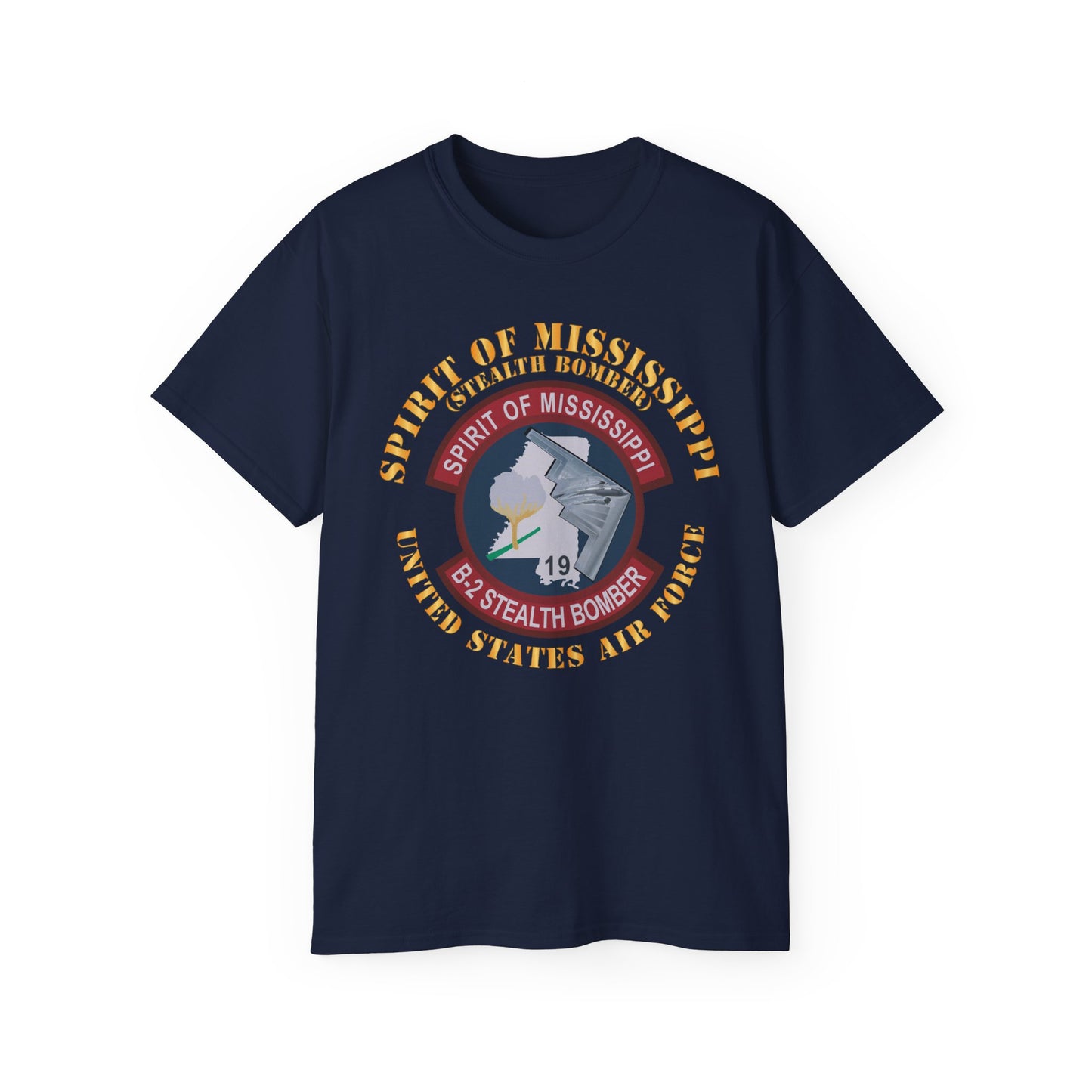 Unisex Ultra Cotton Tee - USAF - B2 - Spirit of Mississippi - Stealth Bomber X 300
