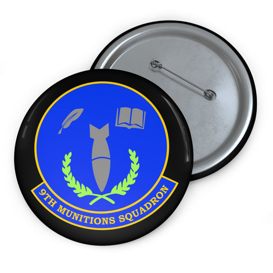 Custom Pin Button - USAF - 9th Munitions Squadron wo txt X 300