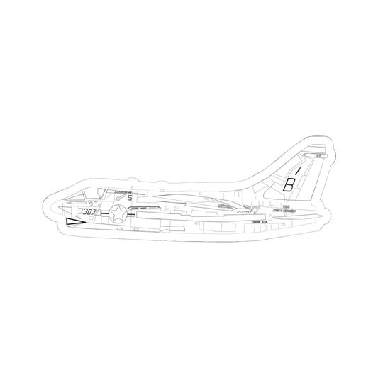 Kiss-Cut Stickers - Aircraft - Navy - A-7B Corsair II - Side - LA X 300