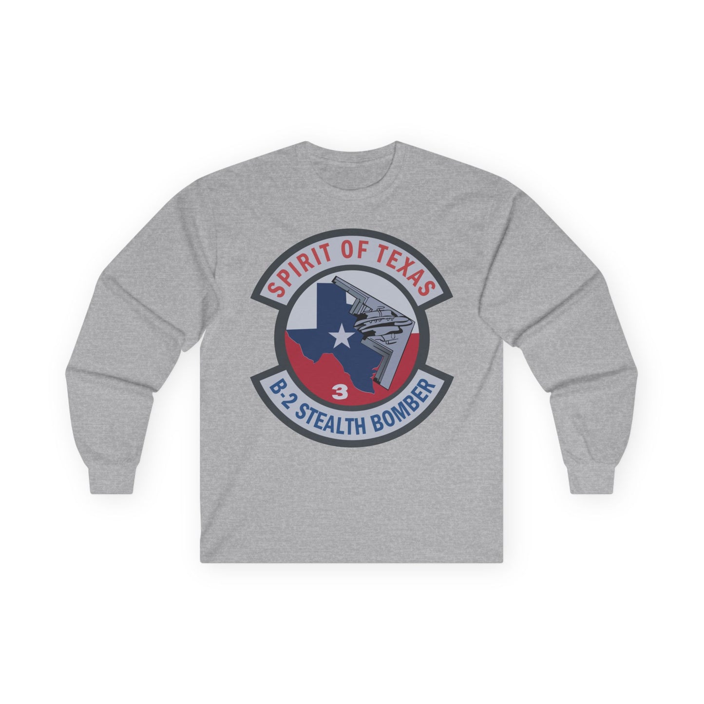 Unisex Ultra Cotton Long Sleeve Tee - USAF - B2 - Spirit of Texas - Stealth Bomber wo txt X 300