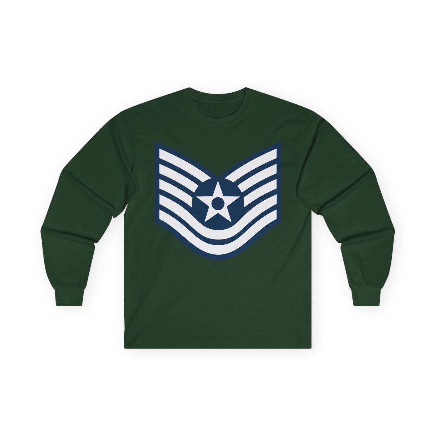 Unisex Ultra Cotton Long Sleeve Tee - USAF - Technical Sergeant (E6) - 2020