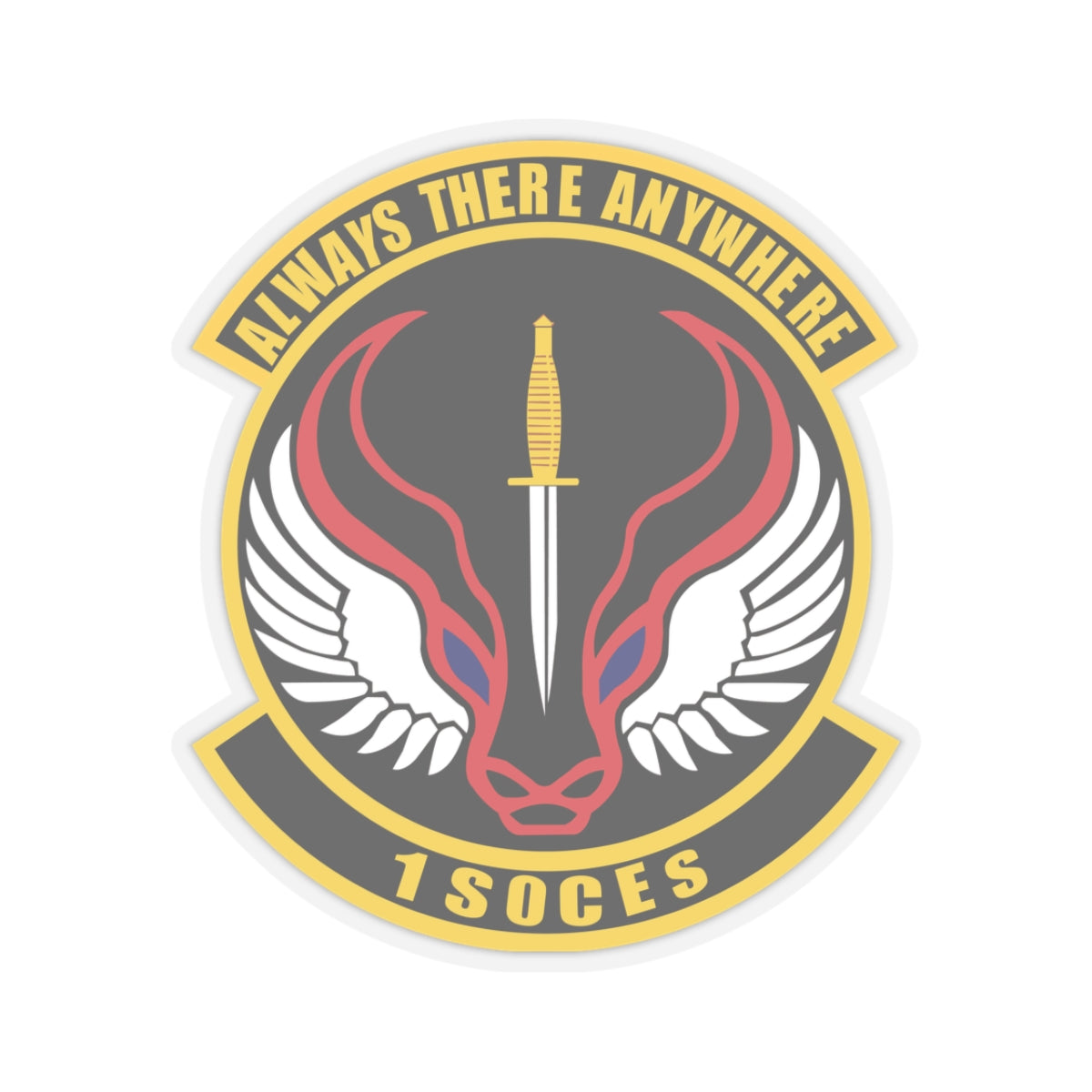 Kiss-Cut Stickers - USAF - 1st Special Operations Civil Engineer Sq wo txt
