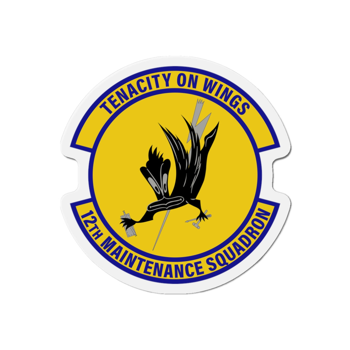 Die-Cut Magnet - USAF - 12th Maintenance Sq wo txt
