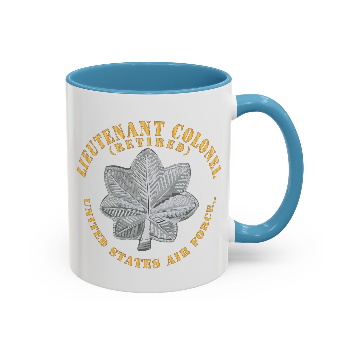 Accent Coffee Mug (11oz & 15oz) - USAF - Lieutenant Colonel - LTC - Retired - TM X 300