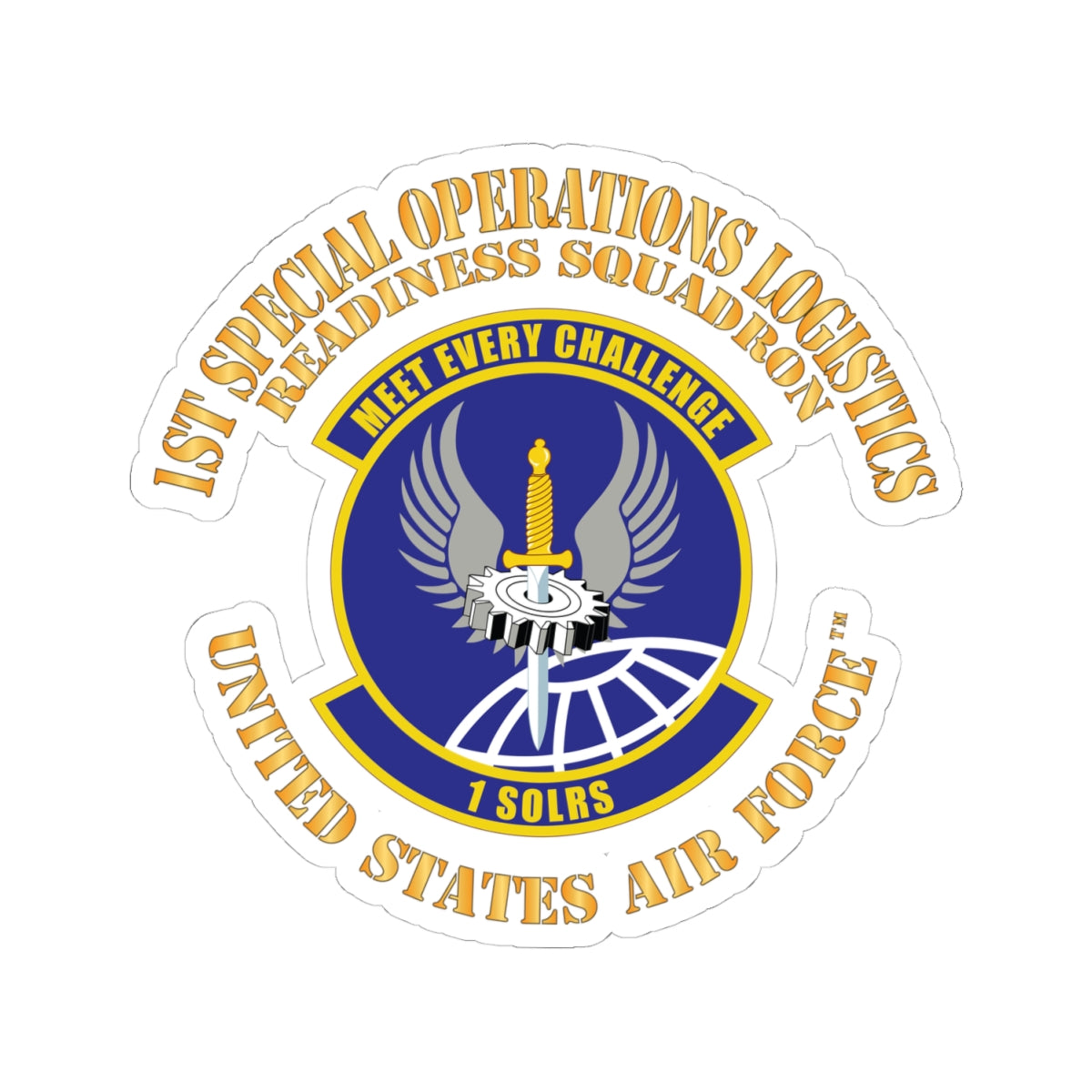 Kiss-Cut Stickers - USAF - 1st Special Operations Logistics Readiness Squadron X 300