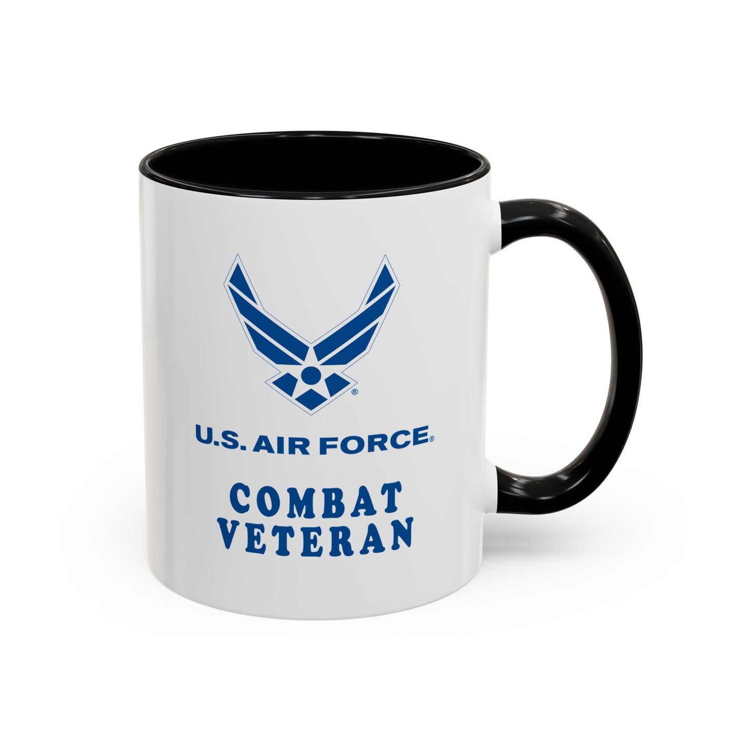 Accent Coffee Mug (11oz & 15oz) - USAF - Air Force - Combat Veteran X 300