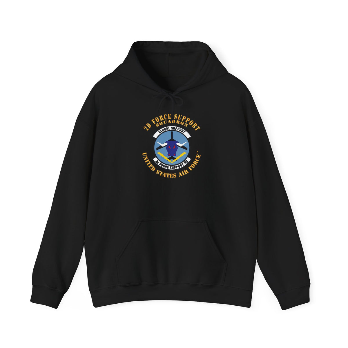 Unisex Heavy Blend Hooded Sweatshirt - USAF - 2d Force Support Squadron