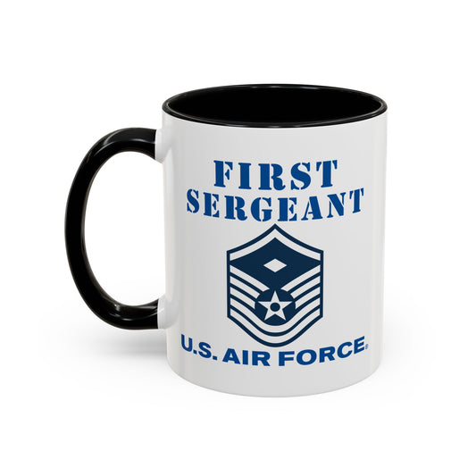 Accent Coffee Mug (11oz & 15oz) - USAF - First Sergeant (E7b) - 2020 - US Air Force w Text X 300