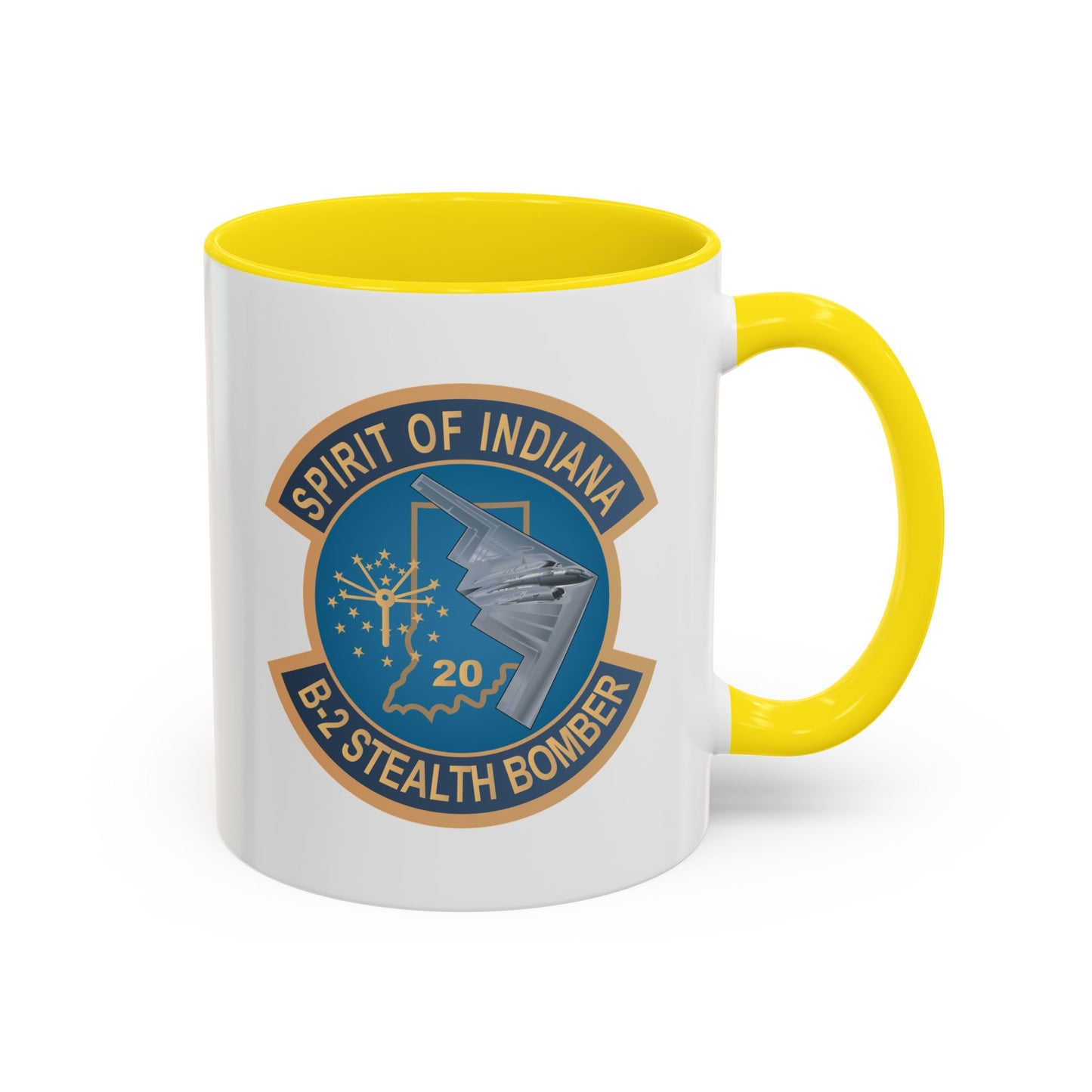 Accent Coffee Mug (11oz & 15oz) - USAF - B2 - Spirit of Indiana - Stealth Bomber wo txt X 300
