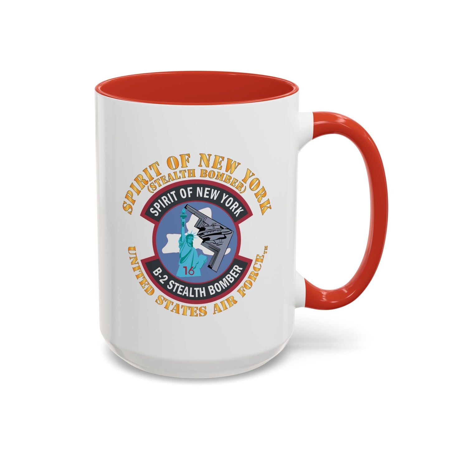 Accent Coffee Mug (11oz & 15oz) - USAF - B2 - Spirit of New York - Stealth Bomber X 300