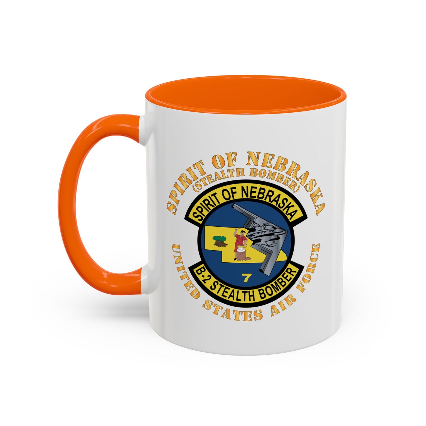 Accent Coffee Mug (11oz & 15oz) - USAF - B2 - Spirit of Nebraska - Stealth Bomber X 300